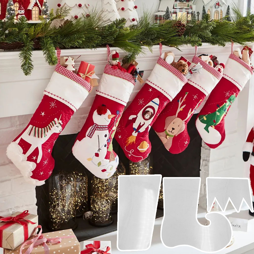Embroidery Xmas Kits - Templat Stoking Natal Yang Dipersonalisasi untuk