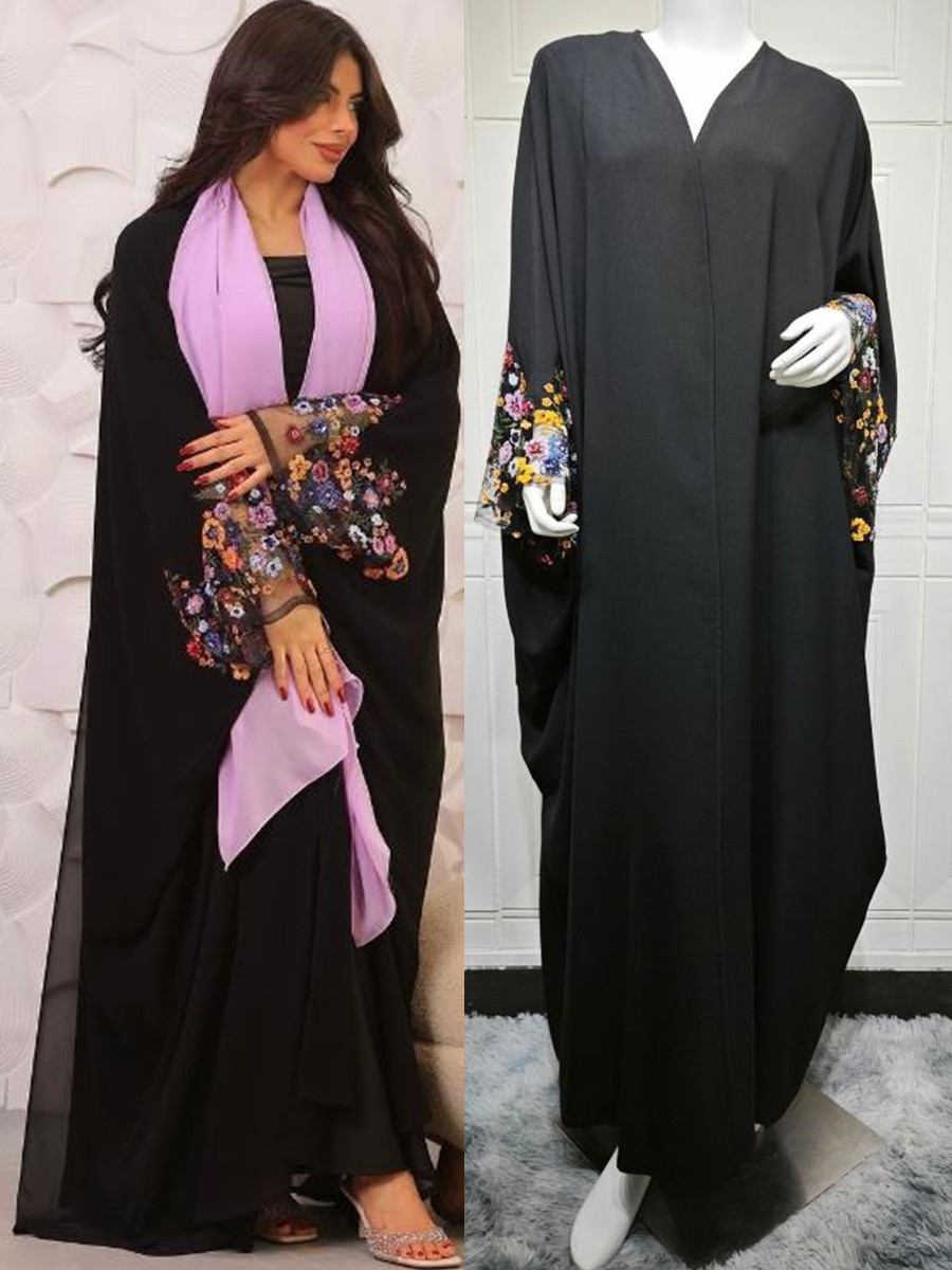 Embroidery Kebaya - Wanita Idul Fitri Dubai Abaya Mewah