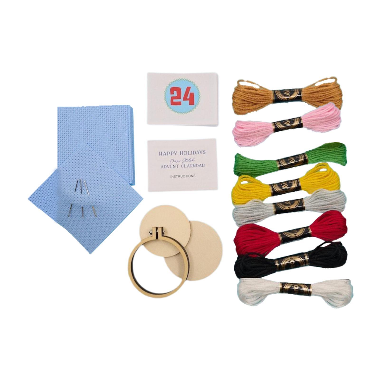 Embroidery Xmas Kits - Kalender Advent Natal, Kit Sulaman Natal,