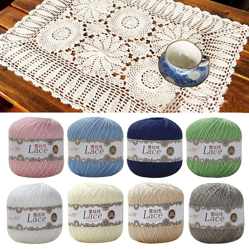 Embroidery Thread Yarn - Benang renda katun lembut, benang wol