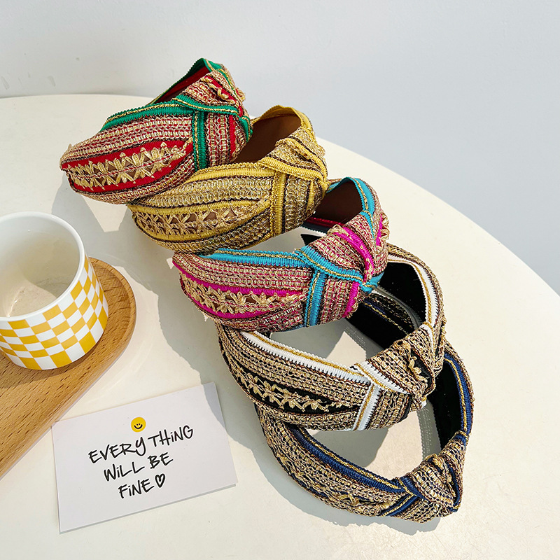 Embroidery Knot - Wanita Anak Perempuan Antik Bohemian Bordir