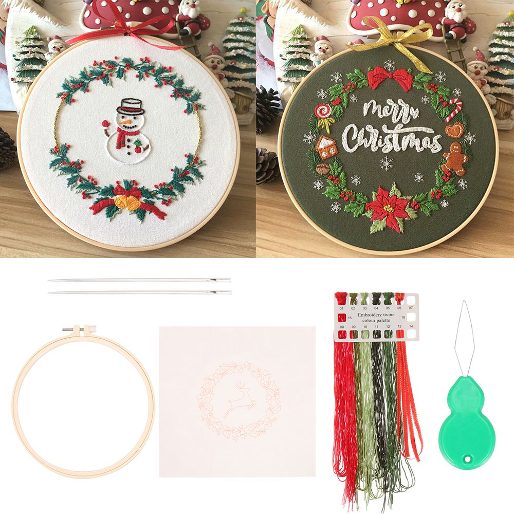 Embroidery Xmas Kits - Aksesori Alat jahit, aksesoris seni jahit