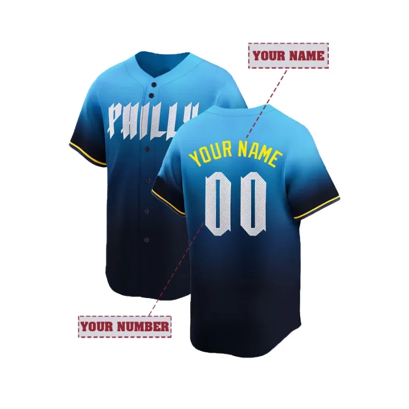 Embroidery Jersey - Jersey Bisbol Bordir Pria Nama dan