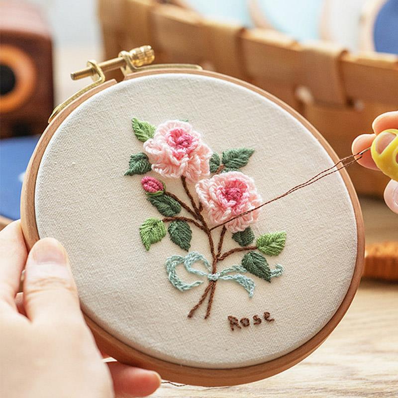 Embroidery Hoop Stand - Kualitas Tinggi Kayu Beech Bordir Lingkaran