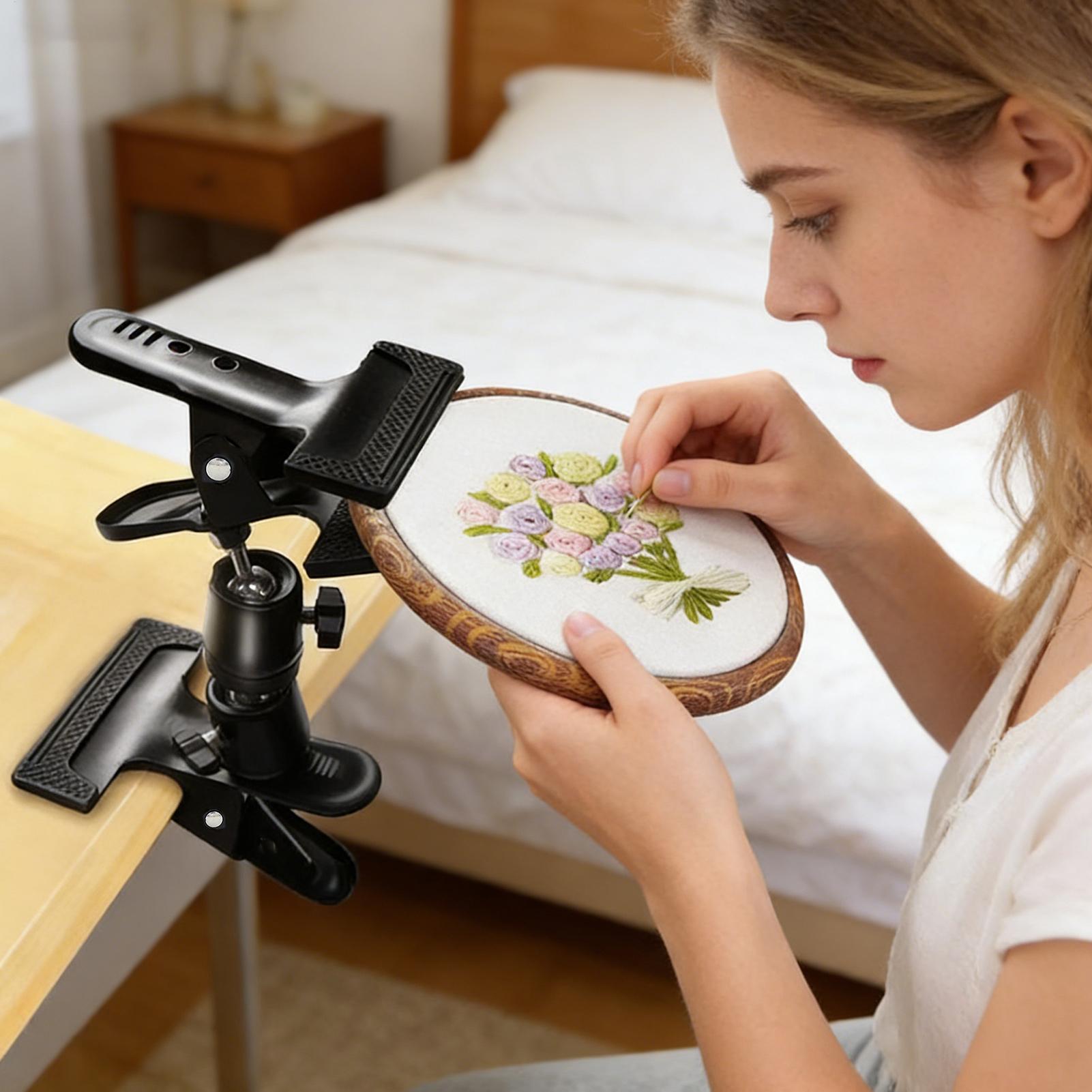 Embroidery Hoop Stand - Penyangga Bordir Tugas Berat, Dapat Disesuaikan,