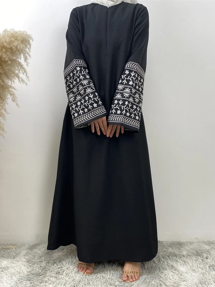 Embroidery Kebaya - Kaftan Abaya Dubai Kebaya Solid Muslim