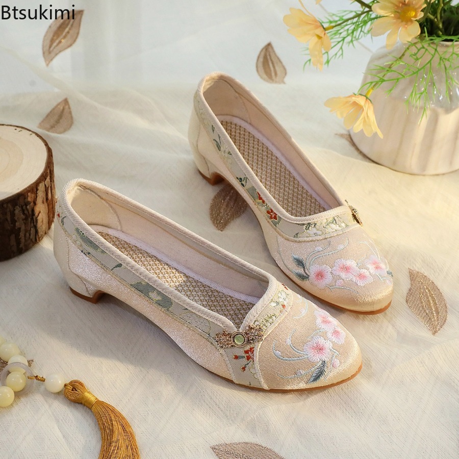 Embroidery Cloth - Sepatu Wanita Baru 2026 Gaya Etnik