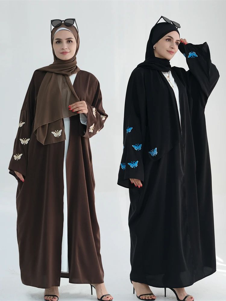 Embroidery Kebaya - Kimono Abaya Dubai Kimono kupu-kupu Linen