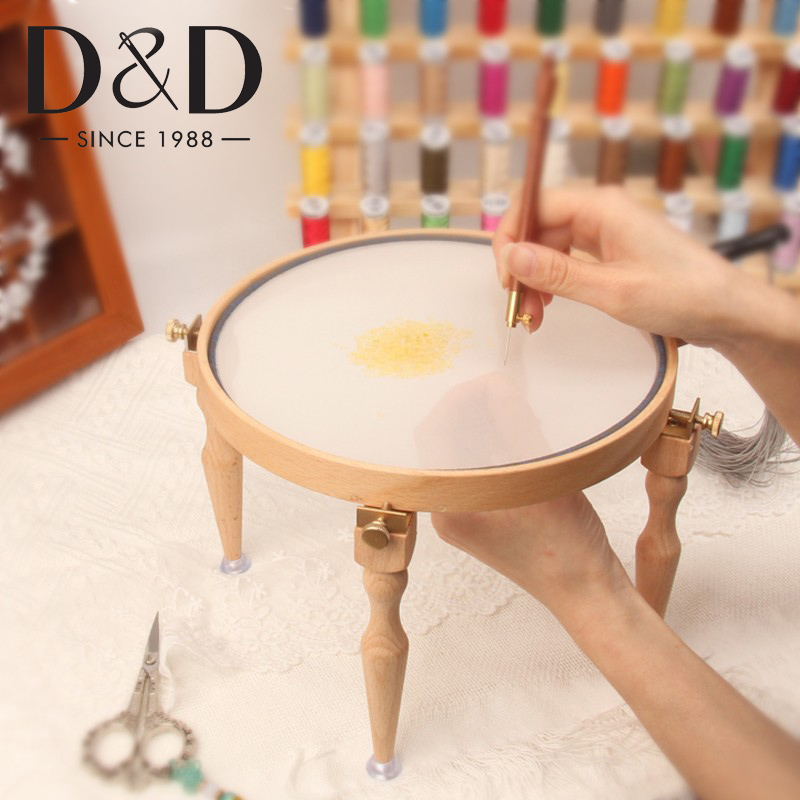 Embroidery Hoop Stand - 3/4 Buah Dapat Disesuaikan Portabel Kayu