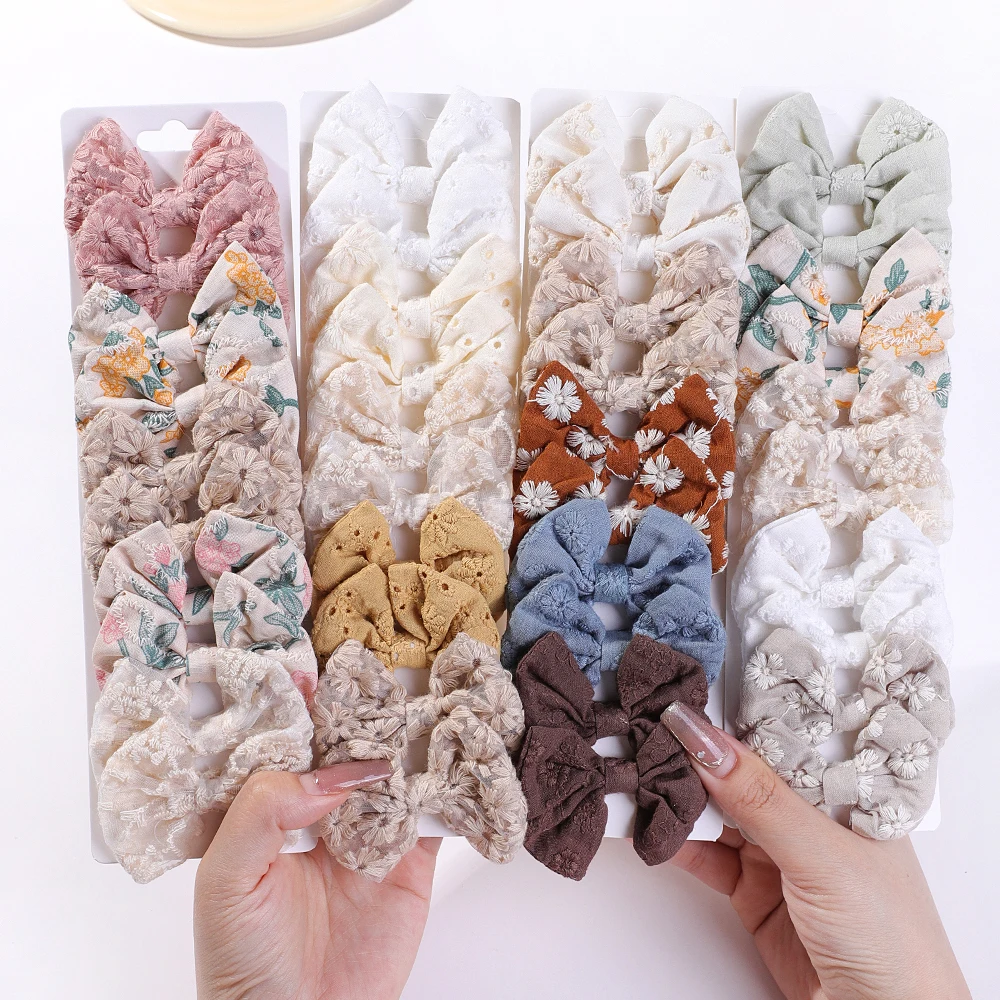 Embroidery Love - 10 buah/set Fashion busur jepit rambut