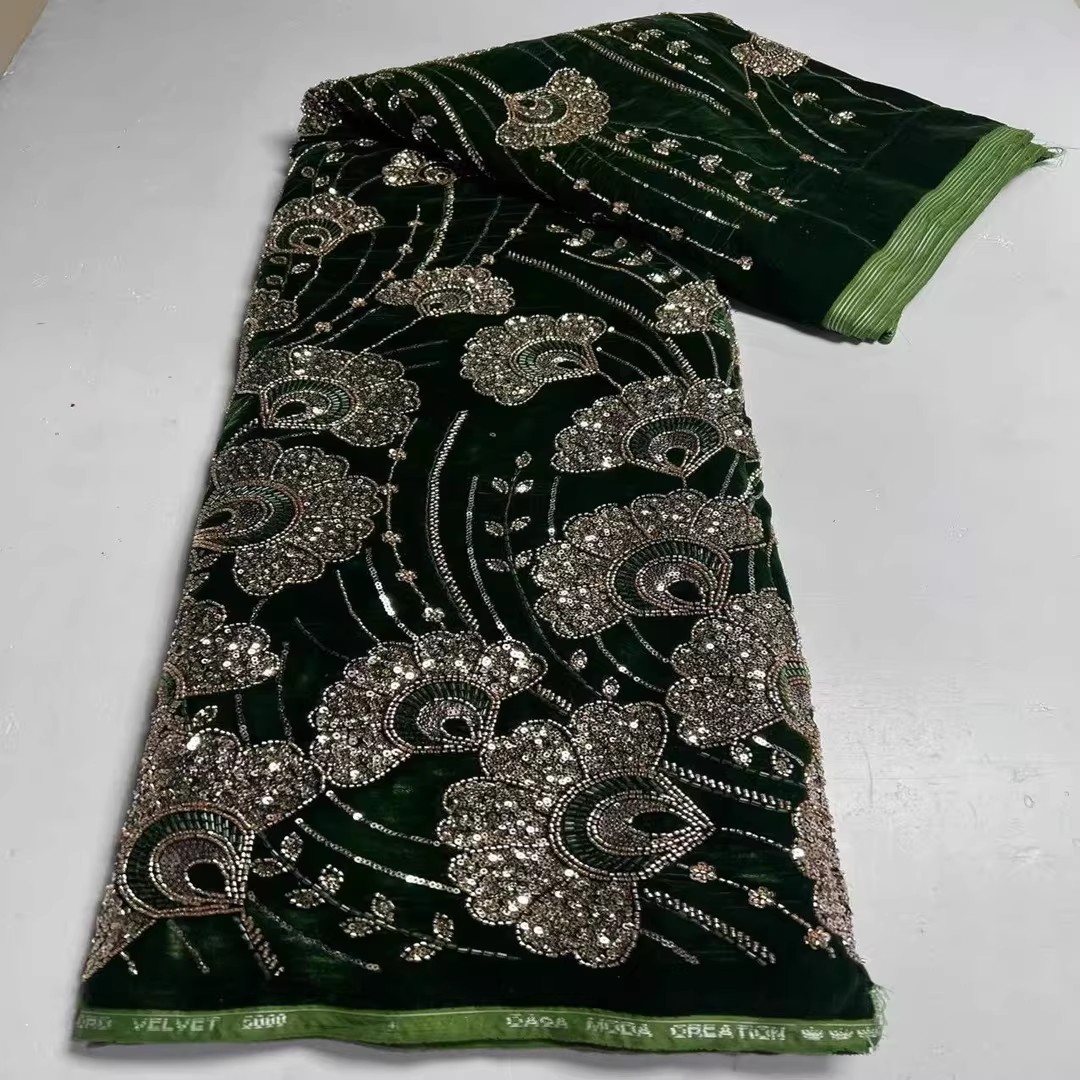 Embroidery Youtube - Kain beludru baru 5 yard dengan