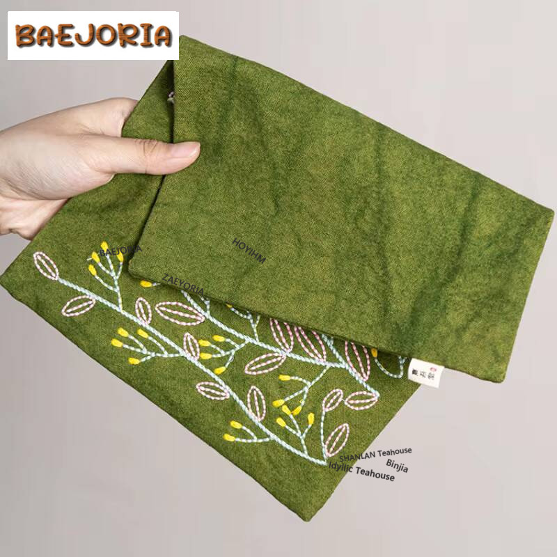 Embroidery Cloth - Serbet Teh Kanvas Bordir Buatan Tangan