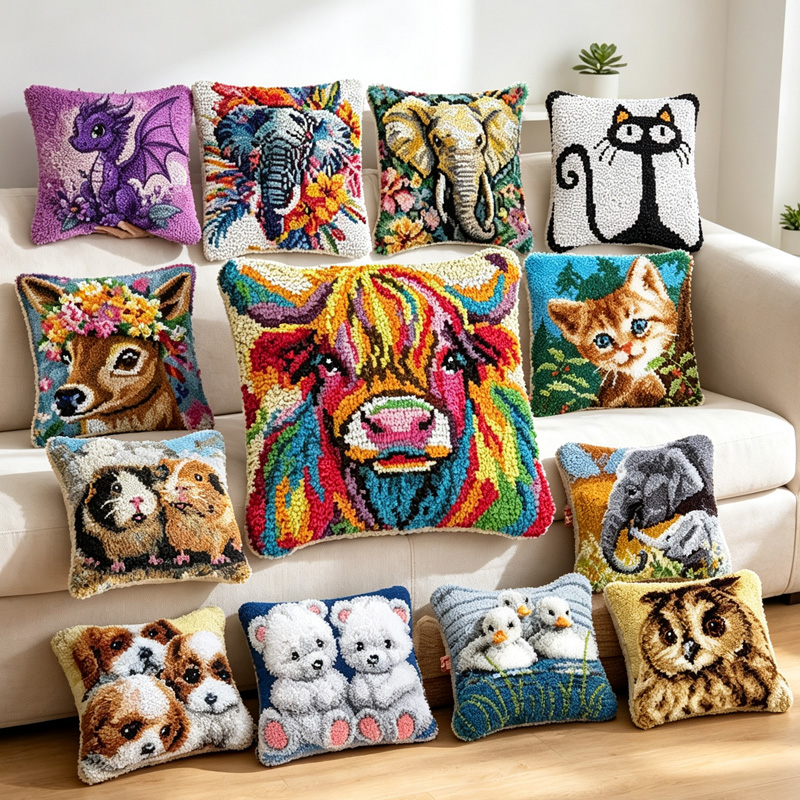 Printed Embroidery Kit - Set Perlengkapan Jahit Sulaman Bantal Motif