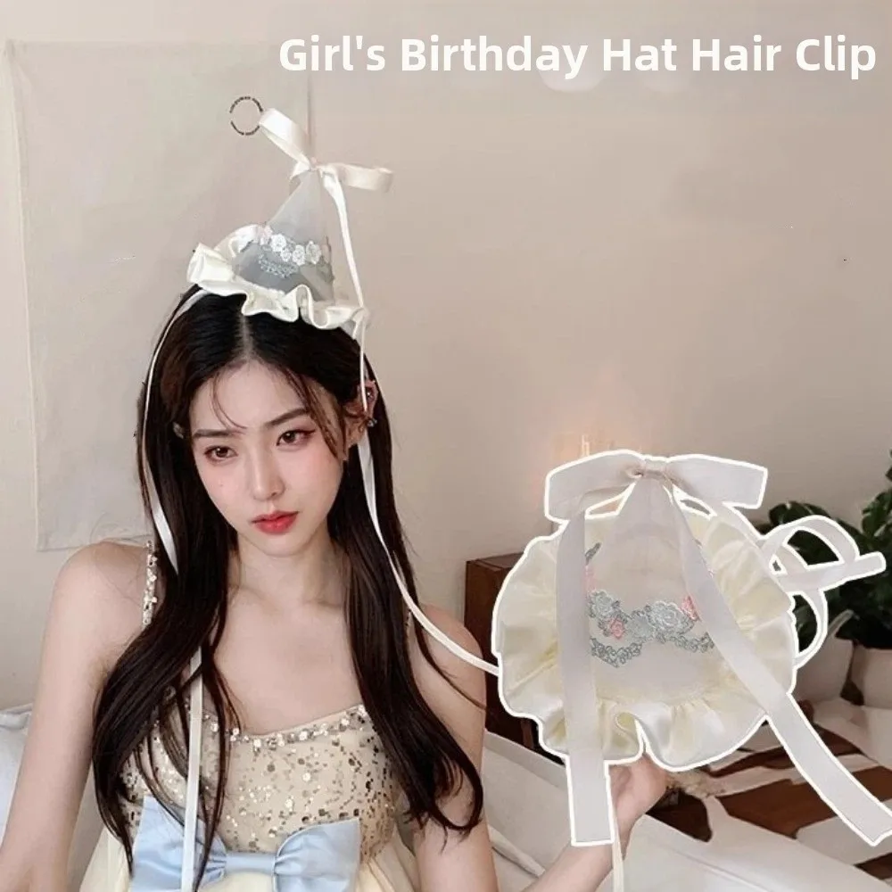 Embroidery Knot - Jepit Rambut Topi Ulang Tahun Model