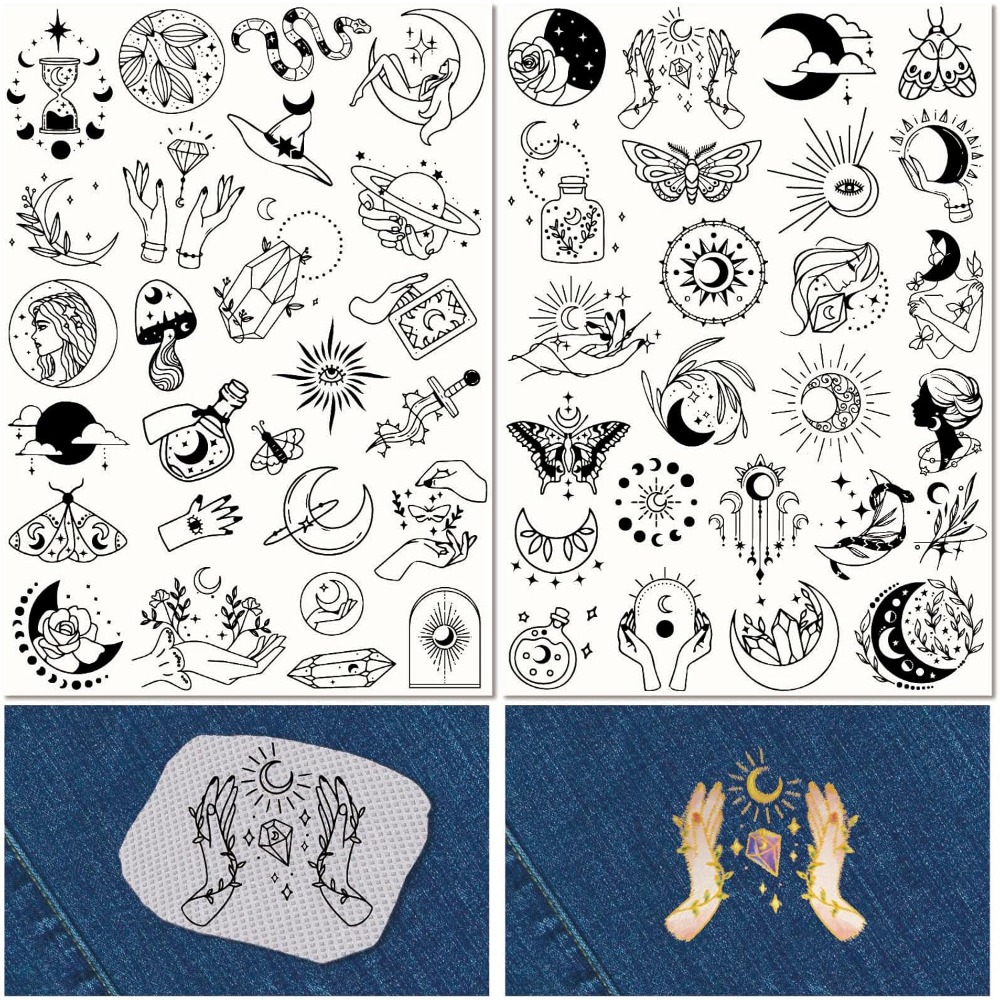 Embroidery Ideas - 51 Buah Boho Bulan Matahari Larut