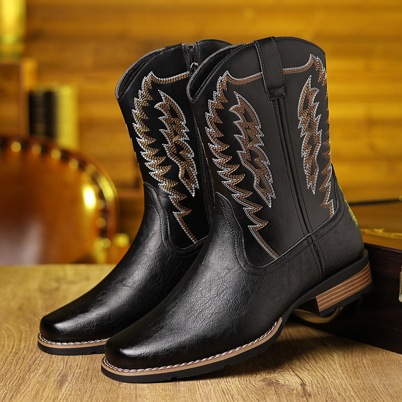 Sepatu Bot Koboi Barat Setingg - Embroidery On Leather ulasan dan harga