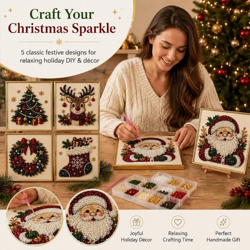 1PC 5D DIY Dekorasi Dinding Na - Embroidery Xmas Kits ulasan dan harga