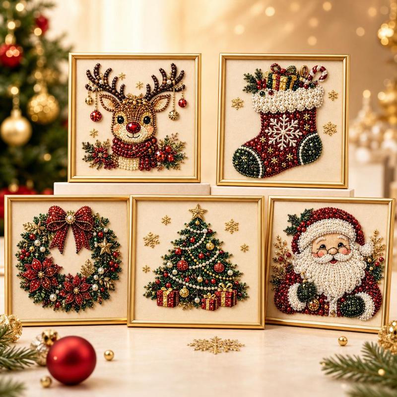 1PC 5D DIY Dekorasi Dinding Na - Embroidery Xmas Kits ulasan dan harga