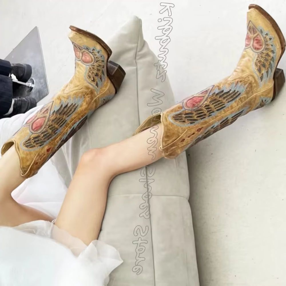 Sepatu Bot Koboi Barat Bersula - Embroidery On Leather ulasan dan harga