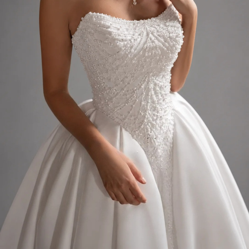 Gaun Pengantin Elegan yang Dap - Embroidery Online Designs ulasan dan harga