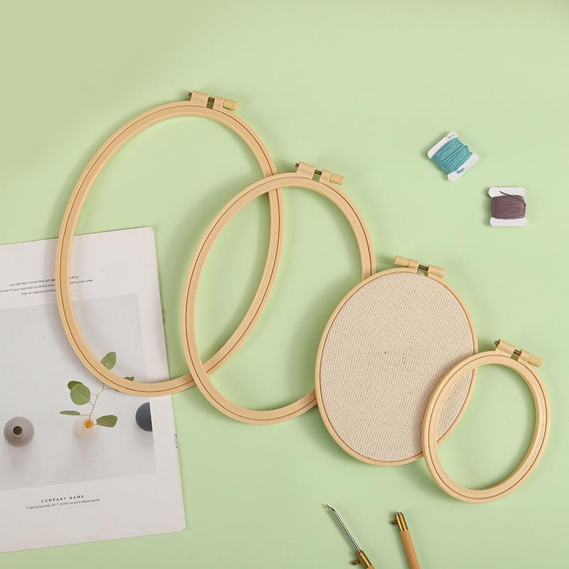 Imitasi bambu plastik Oval kay - Embroidery Hoop Stand ulasan dan harga