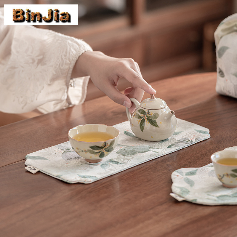 Alas Meja Teh Bordir Brokat Ku - Embroidery Cloth ulasan dan harga