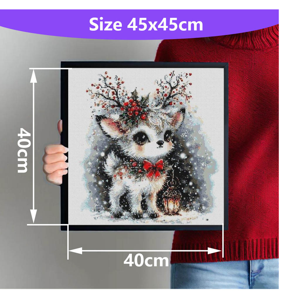 Lukisan Bordir Berlian Full Dr - Embroidery Xmas Kits ulasan dan harga