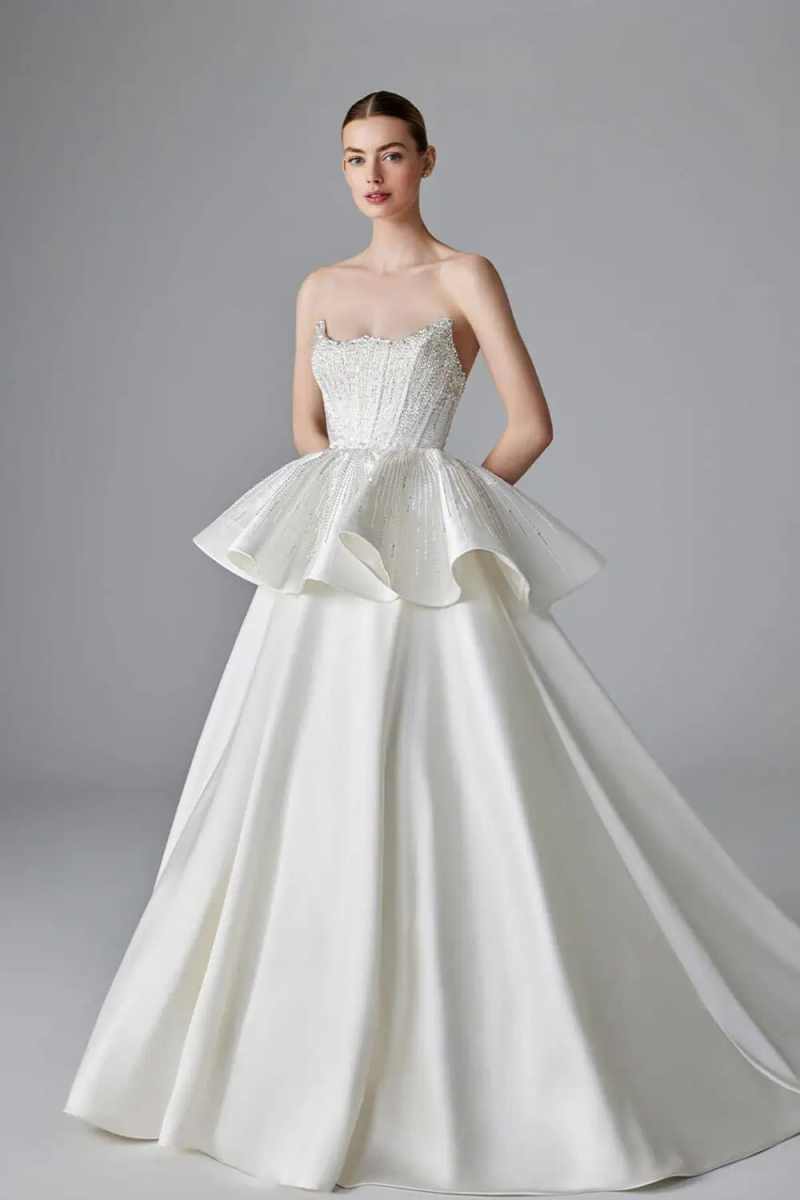 Gaun Pengantin Elegan Gaun Put - Embroidery Online Designs ulasan dan harga