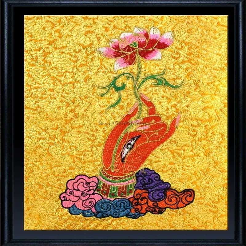 Kain Satin Bordir Ganda 42CM M - Embroidery Cloth ulasan dan harga