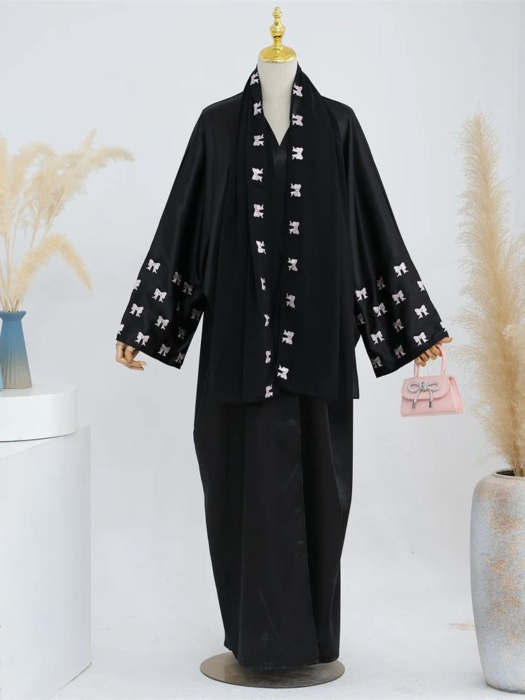 Ramadan Abaya hati hitam Damen - Embroidery Kebaya ulasan dan harga