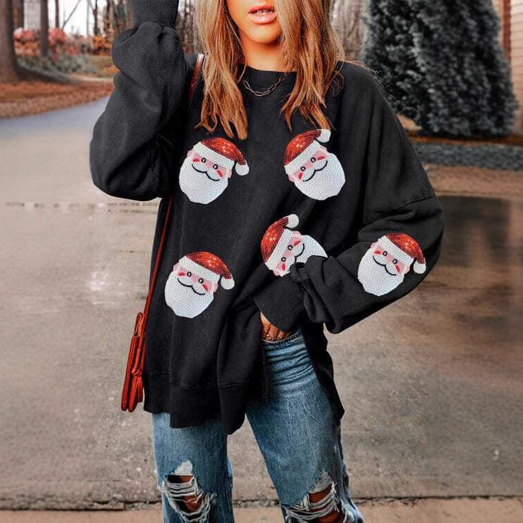 Sweater Natal Kerah Bulat Hood - Embroidery Online Designs ulasan dan harga