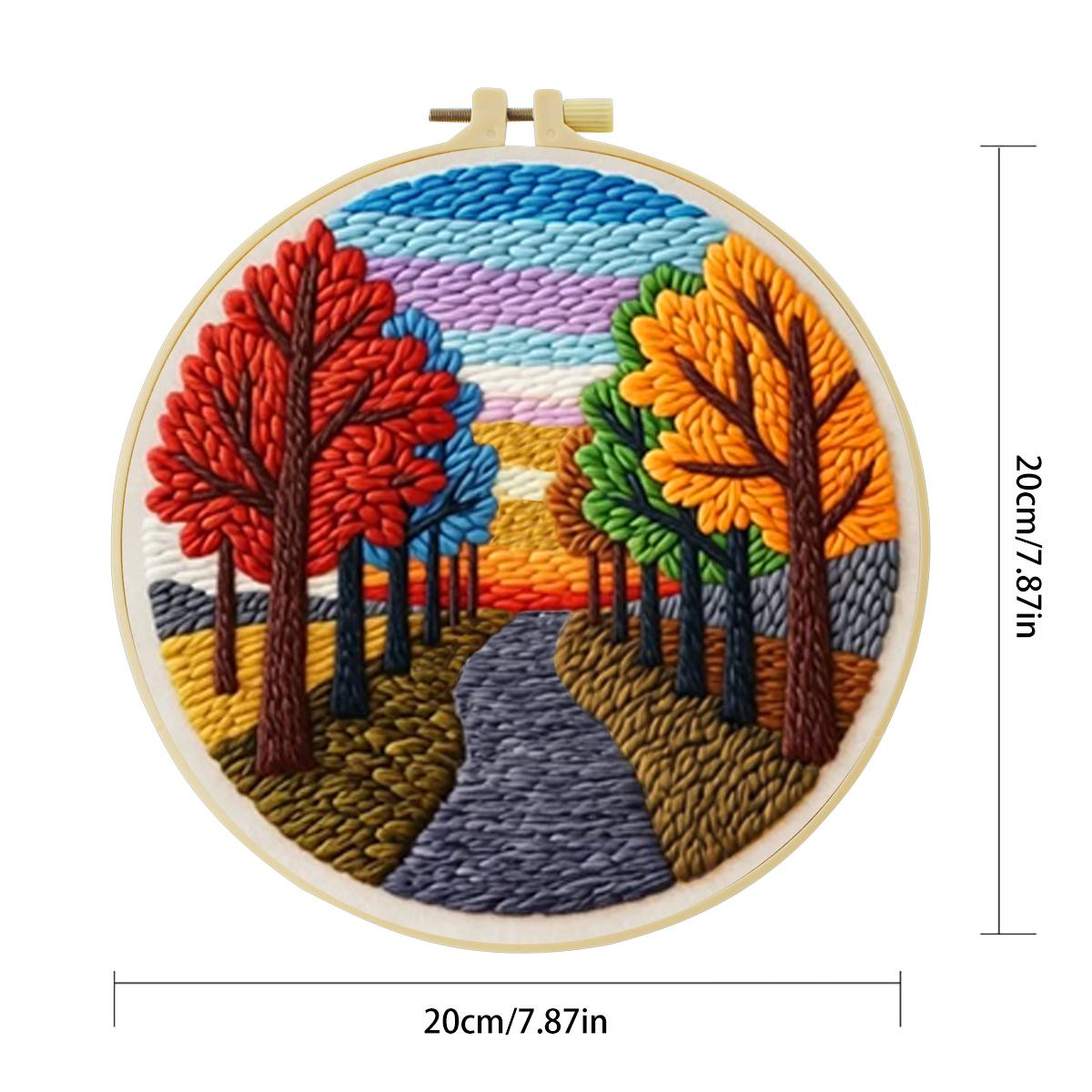 Set Kit Sulaman Jarum Punch Pe - Printed Embroidery Kit ulasan dan harga
