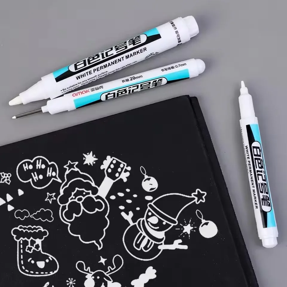 0.7/1.0/2.5MM Pena Spidol Perm - Embroidery Art Painting ulasan dan harga