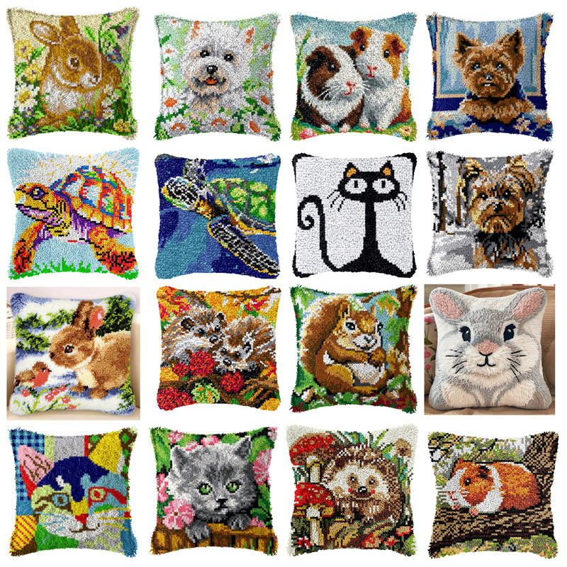 DIY Kit Karpet Kait Kait Kucin - Printed Embroidery Kit ulasan dan harga