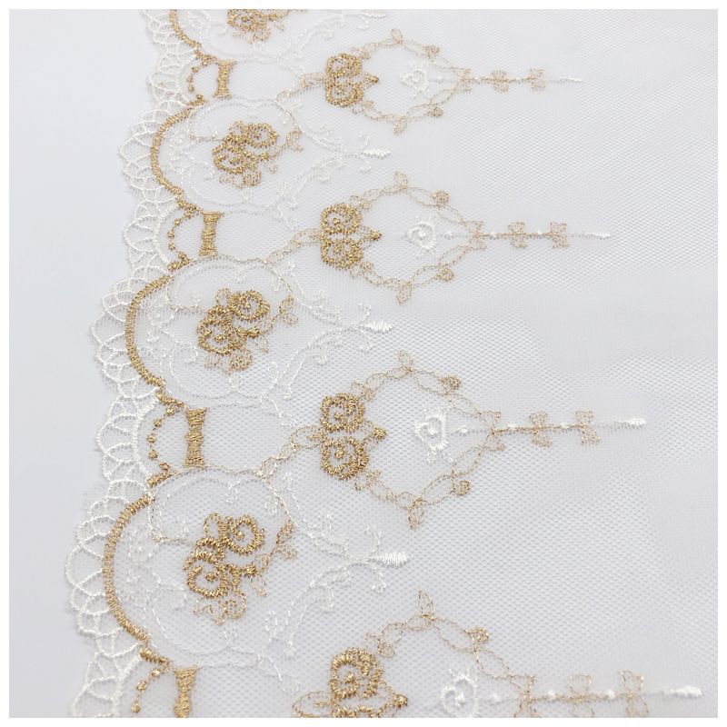 Kain Renda Mawar Benang Emas B - Embroidery Rose ulasan dan harga
