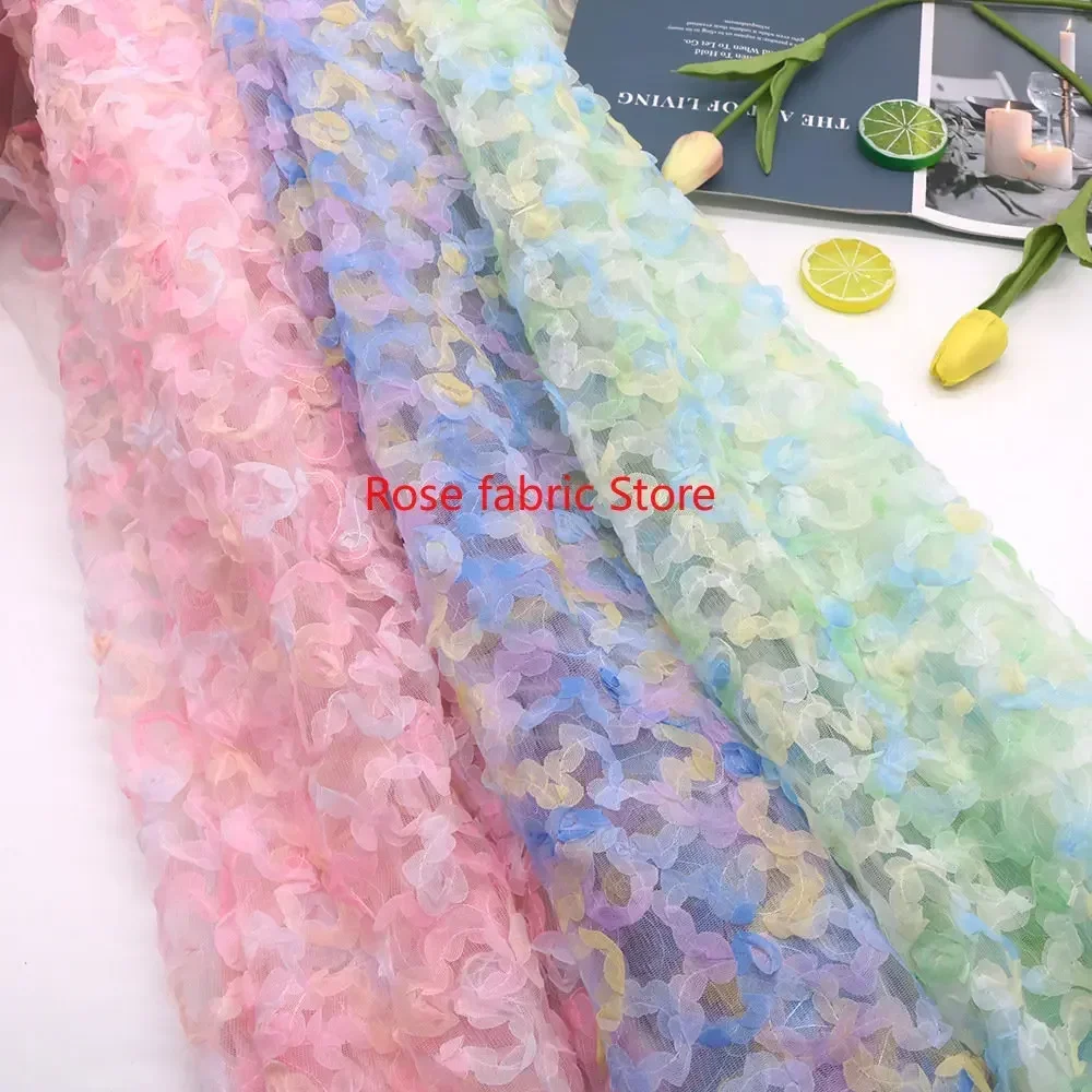 Kain renda rajutan sifon gradi - Embroidery Rose ulasan dan harga