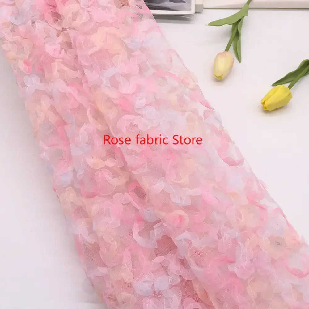 Kain renda rajutan sifon gradi - Embroidery Rose ulasan dan harga