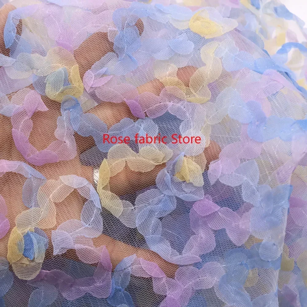 Kain renda rajutan sifon gradi - Embroidery Rose ulasan dan harga