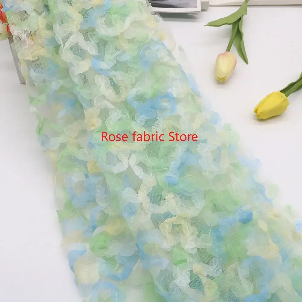 Kain renda rajutan sifon gradi - Embroidery Rose ulasan dan harga
