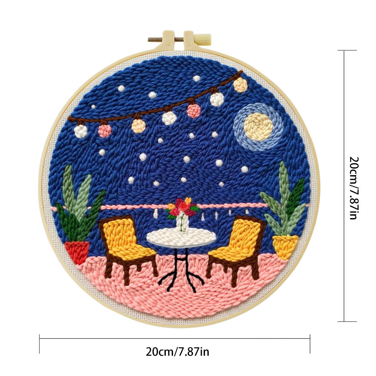Set Kit Sulaman Jarum Punch 20 - Printed Embroidery Kit ulasan dan harga