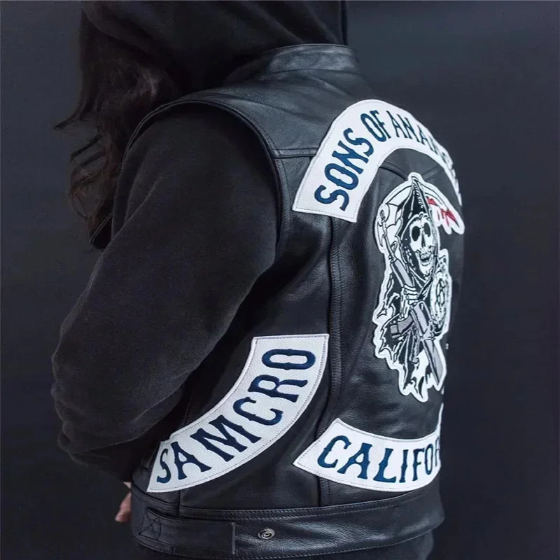 ABC123Leather Jaket Tanpa Leng - Embroidery Youtube ulasan dan harga