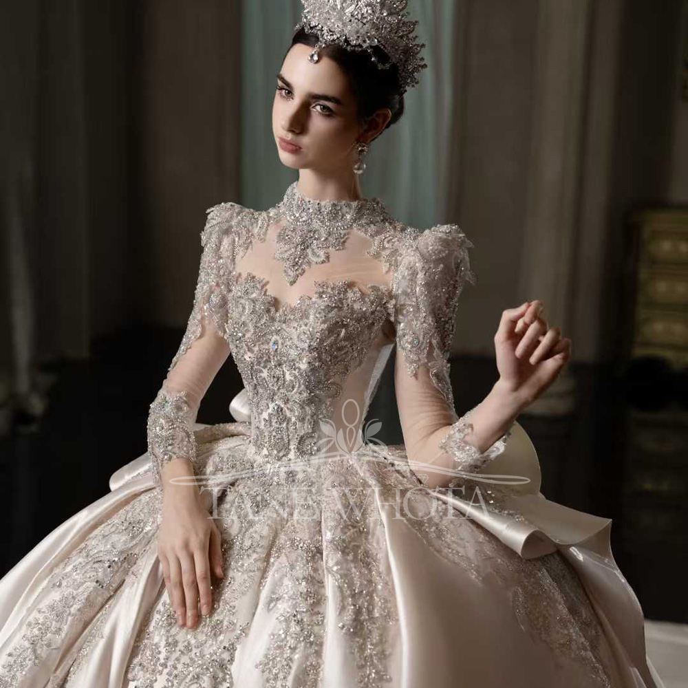 Gaun Pengantin Mewah Warna Pin - Embroidery Rose ulasan dan harga