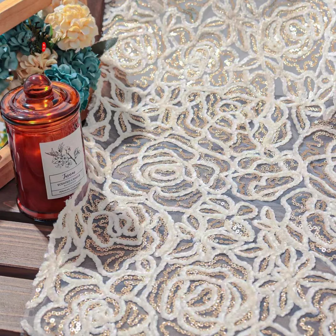 Kain Renda Bordir Mawar Berpay - Embroidery Rose ulasan dan harga