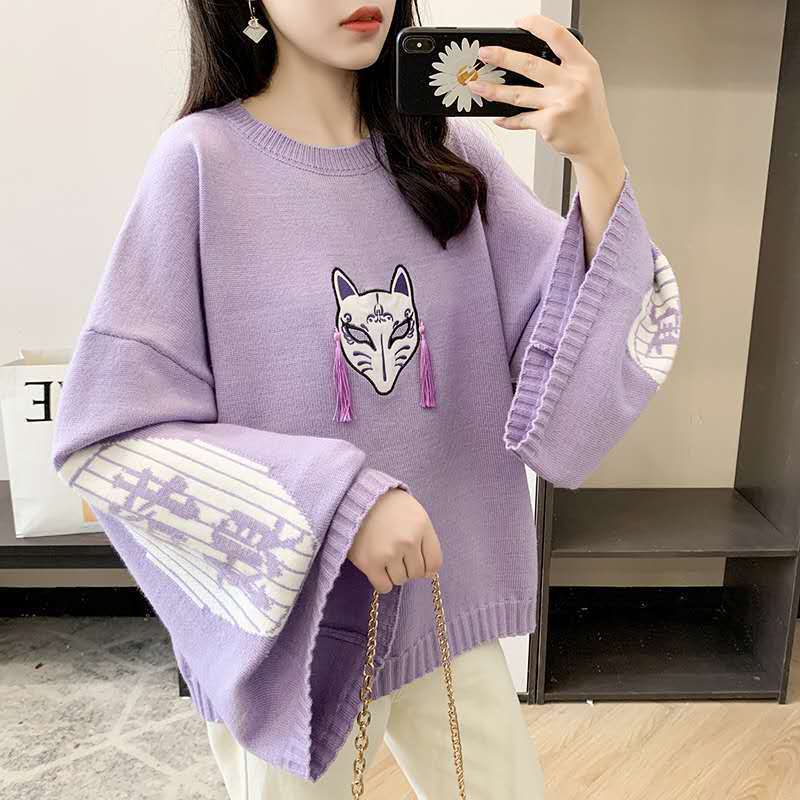 Sweater Rajut Wanita Motif Nas - Embroidery Thread Yarn ulasan dan harga
