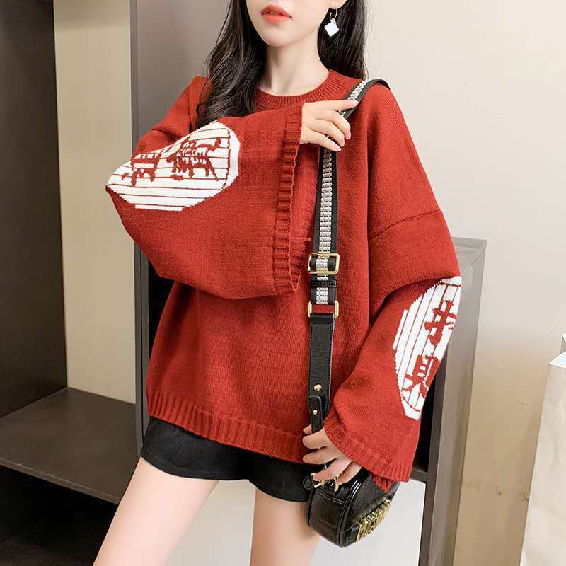 Sweater Rajut Wanita Motif Nas - Embroidery Thread Yarn ulasan dan harga