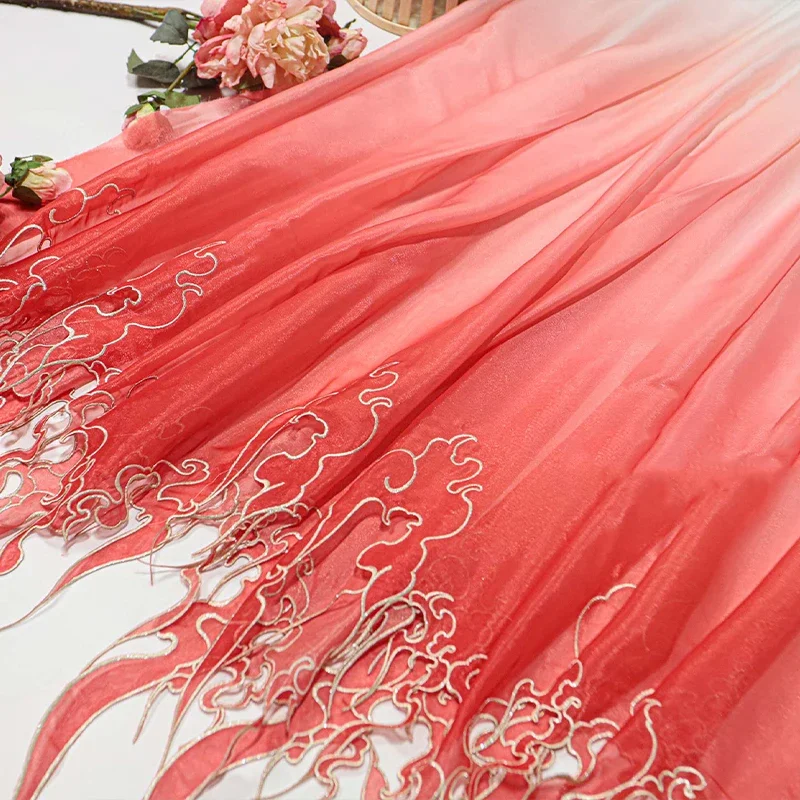 Kain Gradasi Daun Teratai Bord - Embroidery Cloth ulasan dan harga