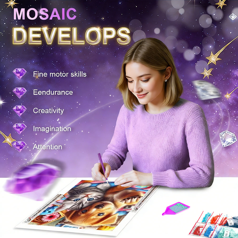 HUACAN 5d Diy Diamond Mosaic K - Embroidery Rose ulasan dan harga
