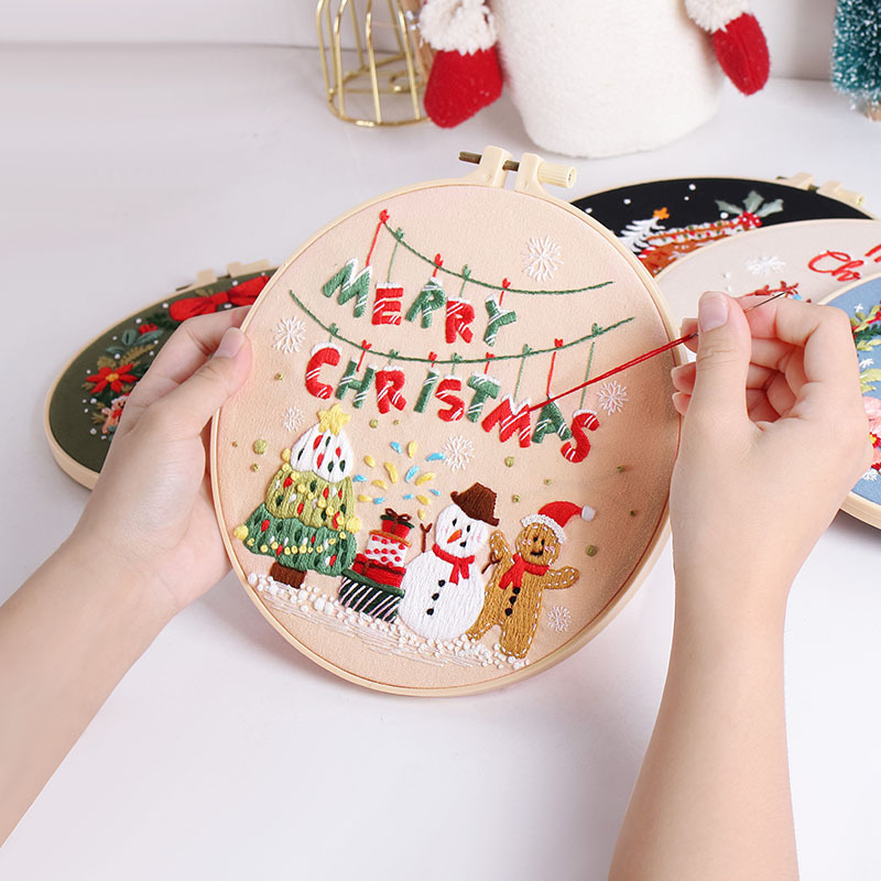 Kit bordir DIY Selamat Natal u - Embroidery Xmas Kits ulasan dan harga