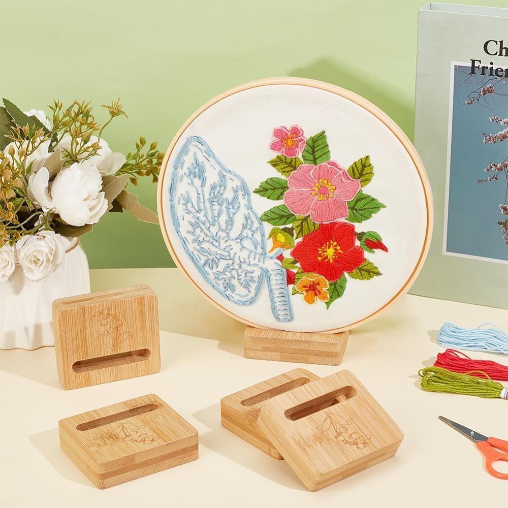 6 Buah Stand Display Lingkaran - Embroidery Hoop Stand ulasan dan harga
