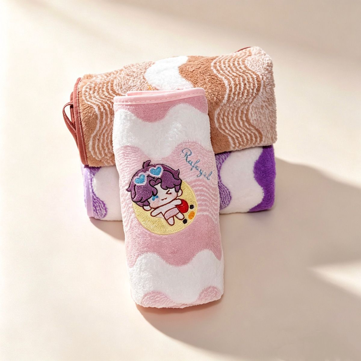 Handuk Tangan Anime Love and D - Embroidery Love ulasan dan harga